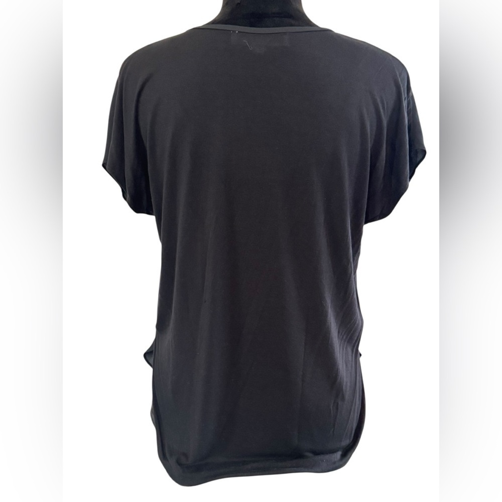 LOFT Black Cap Sleeve Relaxed Blouse - Picture 3 of 7